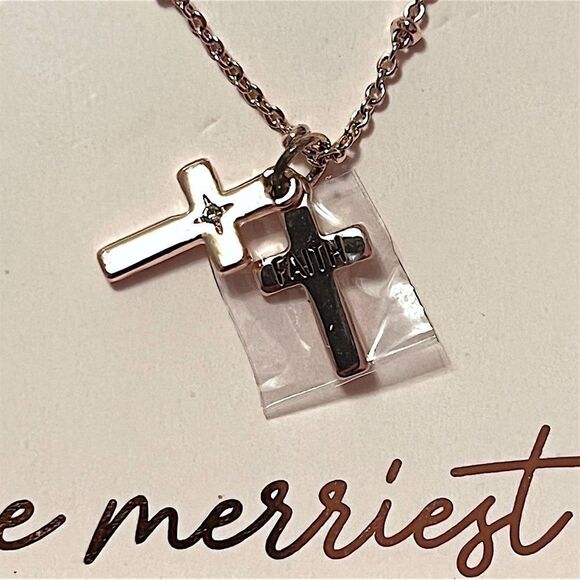 LC Lauren Conrad Faith Christmas Ornament Necklace And Earrings Set - Picture 2 of 3